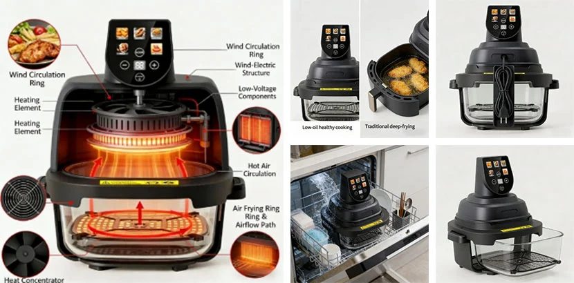 4 In 1 Glass Air Fryer