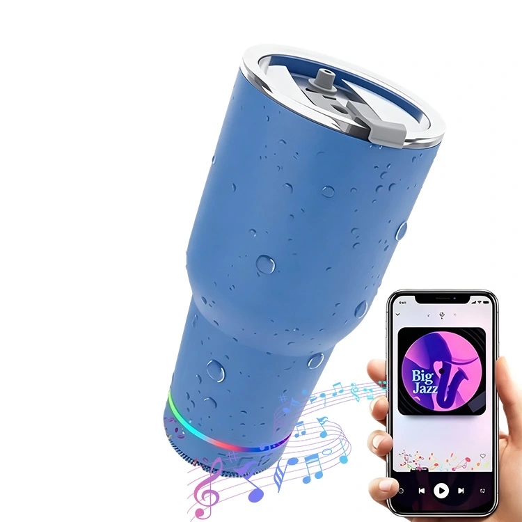 Wasserflasche mit Bluetooth-Lautsprecher